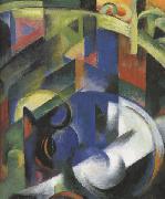 Franz Marc Details of Painting with Cattle (mk34) oil painting reproduction